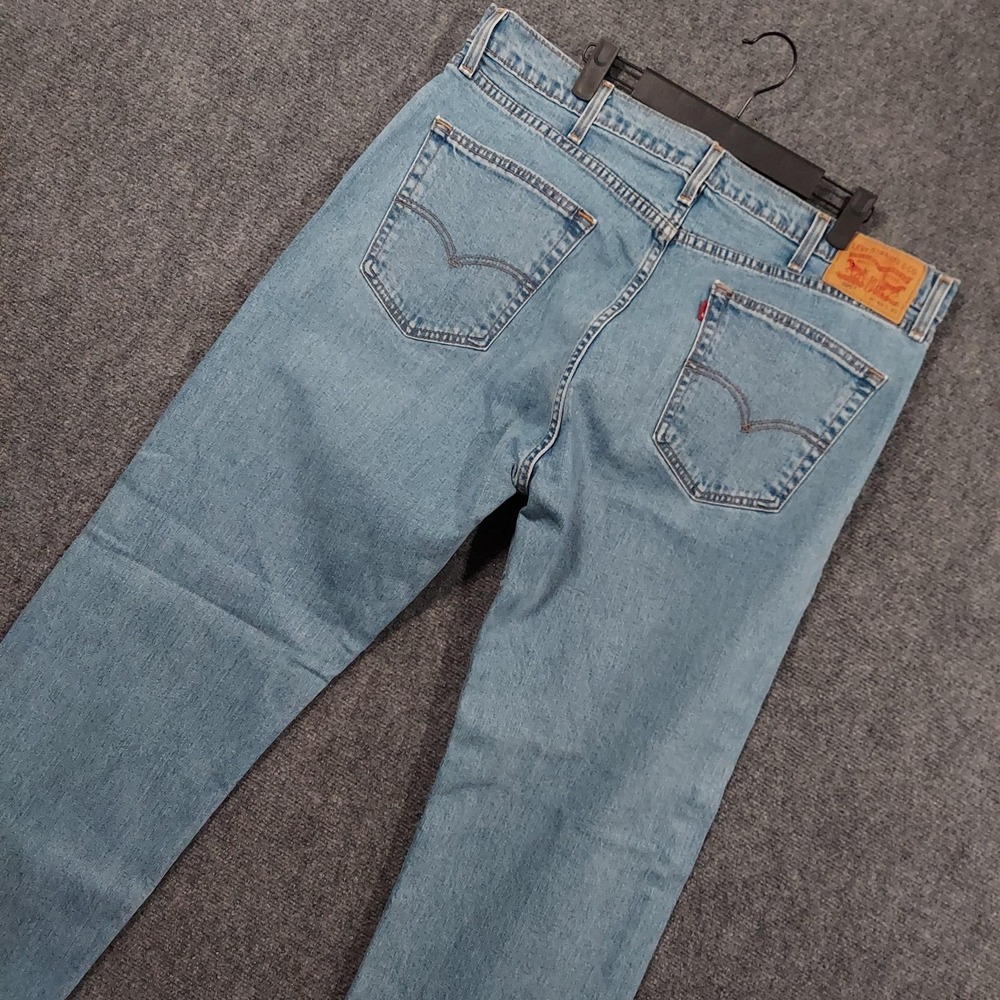 Levis 505 Jeans Mens Fits‎ 40x31 Blue Regular Straight Stretch Denim Light Wash